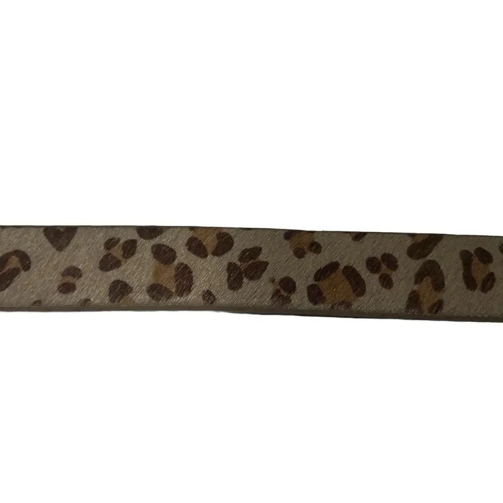 Urban Outfitters Calf Hair Slim Animal Print Skinny Belt Sz M Medium NEW FLAWS